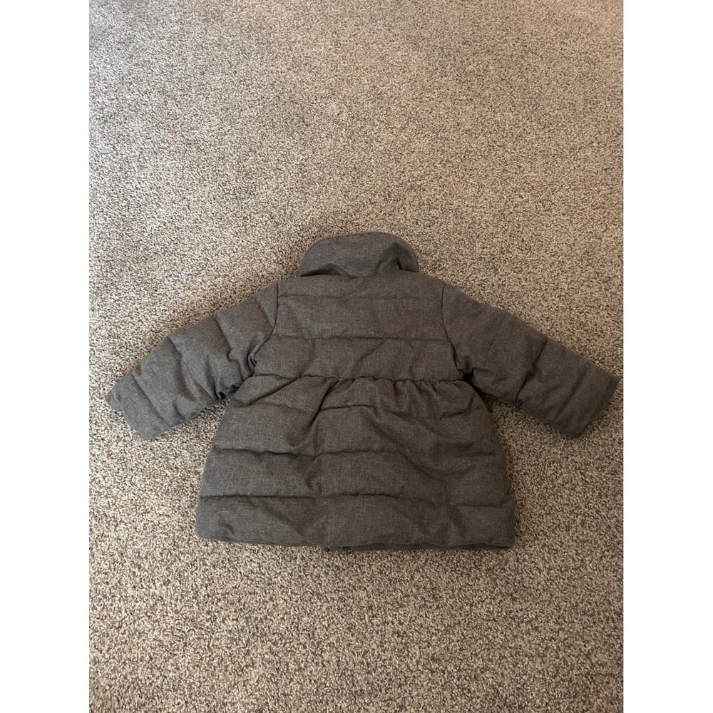 BabyGap Kids Grey Primaloft Double Breasted Puffer Jacket Coat 6-12 Months - Picture 4 of 6